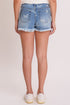 Women's Butterfly Printed Fray Hem Shorts