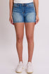 Women's Luxe High Rise Long Denim Shorts