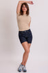 Women's Luxe High Rise Long Denim Shorts