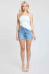 Women's Luxe High Rise Shorts with Lace Up Detail
