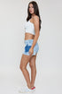 Women's Luxe Fray Hem Shorts with Shadow Stars