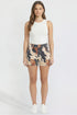 Women's Bull Denim Printed Shorts