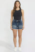 Women's Luxe Americana Star Patch Denim Shorts