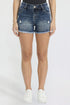 Women's Luxe Americana Star Patch Denim Shorts