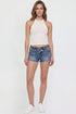 Women's Fray Hem Belted Shorts