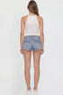 Women's Luxe Fray Hem Belted Shorts