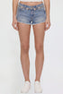 Women's Luxe Fray Hem Belted Shorts