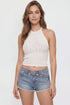 Women's Luxe Fray Hem Belted Shorts