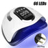 66LEDS Professional Nail Drying Lamp for Manicure Nails Gel Polish Drying Machine with Auto Sensor UV LED Nail Lamp