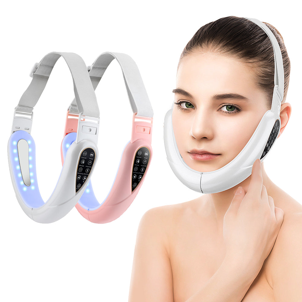 Upgraded V Face Lifting & Firming Belt – Hot Compress Double Chin Reducer