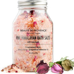 Pink Himalayan Bath Salt with Rose Petals - 100% Natural Aromatherapy, Ylang Grapefruit Essential Oil - Cruelty-Free, Revitalize