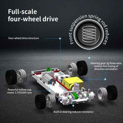 Mini RC Drift Car 1:43 Scale 4WD Remote Control Racing Vehicle Toy