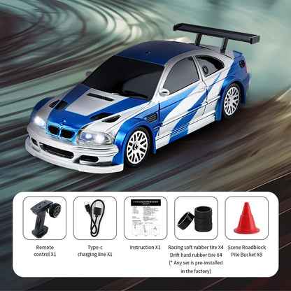 Mini RC Drift Car 1:43 Scale 4WD Remote Control Racing Vehicle Toy