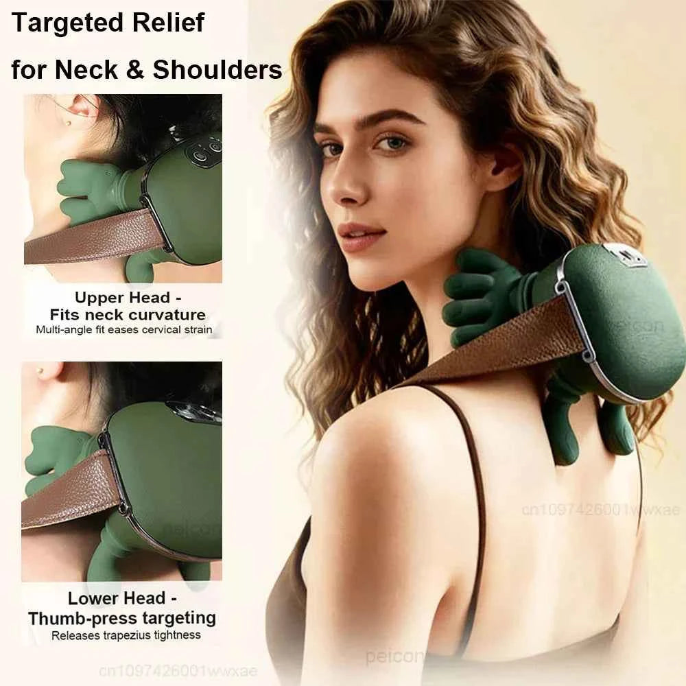 4D Kneading Neck Shoulder Massager Portable Deep Tissue Massage Tool