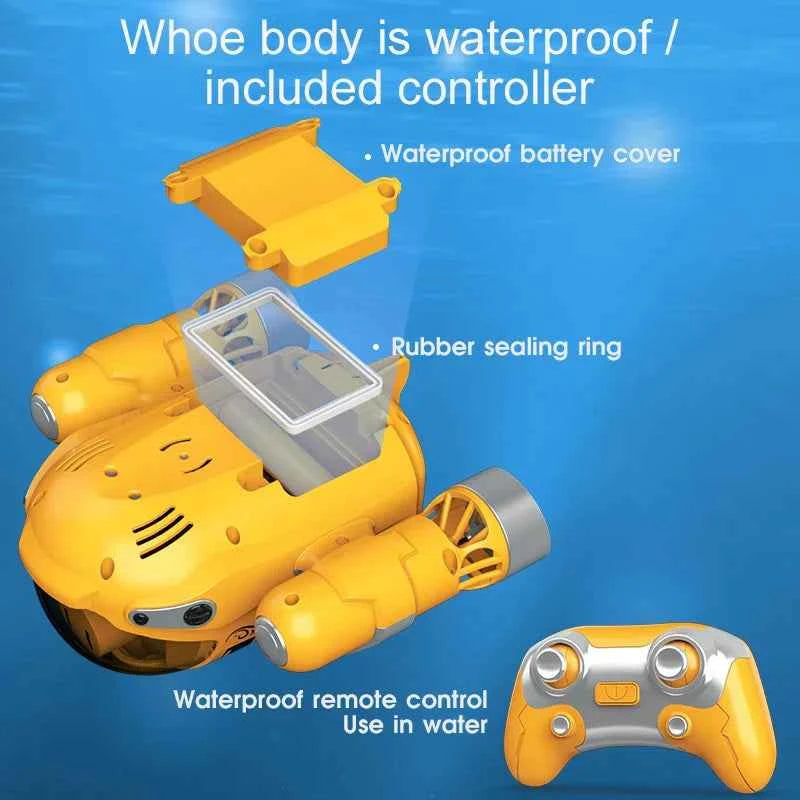 Waterproof RC Boat Toy for Kids Dual Propeller Remote Control Boat