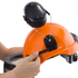 Safety Cap-Style Helmet System with Iron Mesh Face Shield and Earmuffs Black