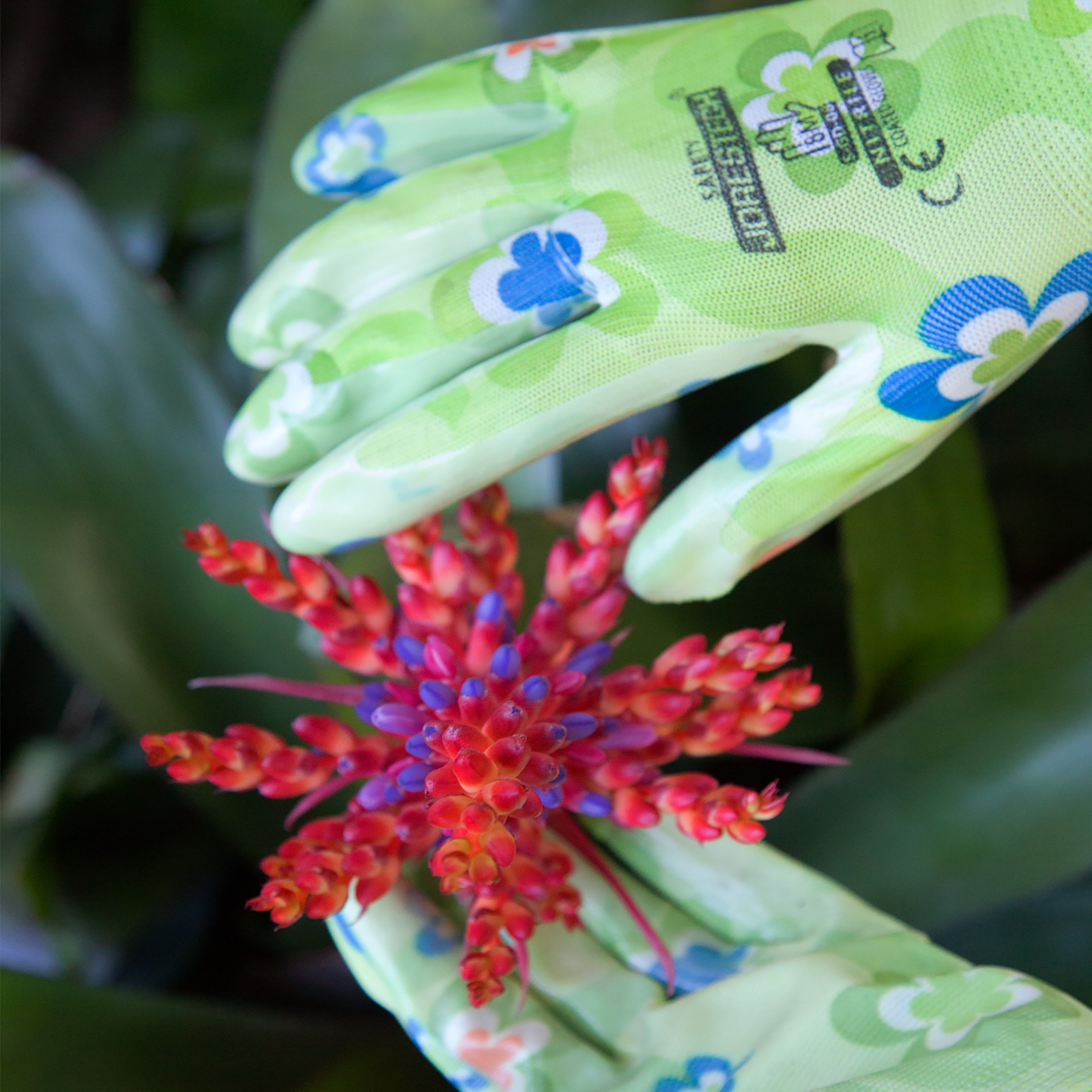 Safety Gardening Gloves with Nitrile Dipped Palms – Pack of 12