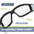 Safety Glasses for High Impact Protection with Foam Gasket