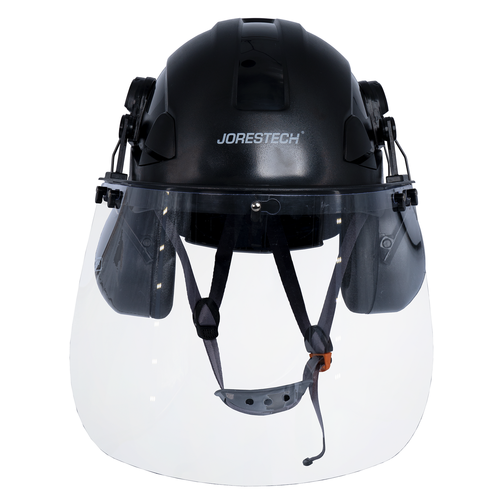 Safety Helmet System with Face Shield and Earmuffs