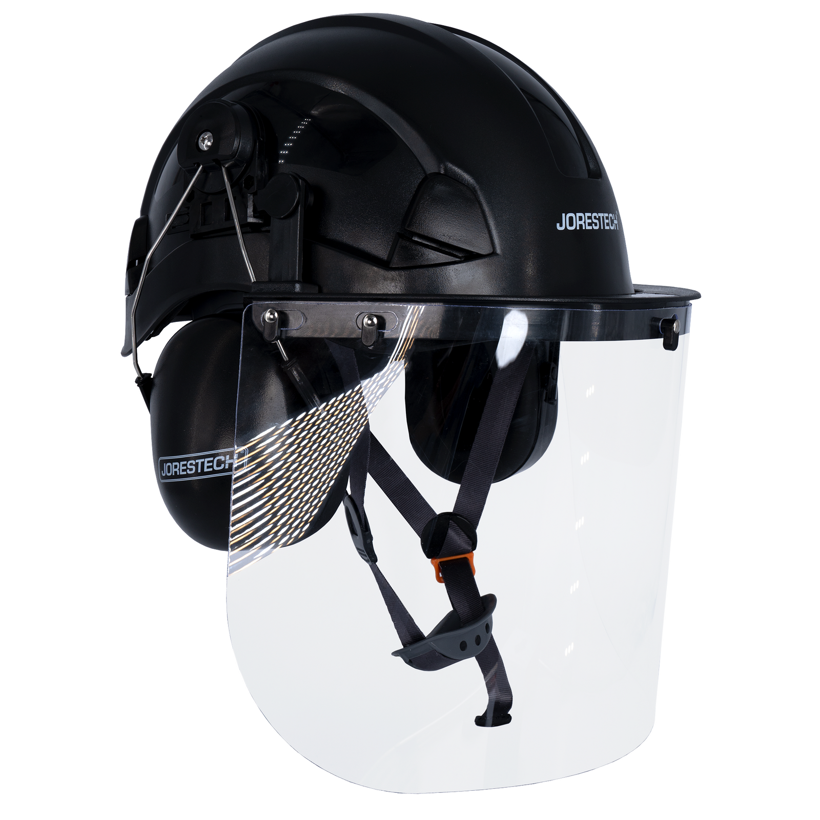 Safety Helmet System with Face Shield and Earmuffs
