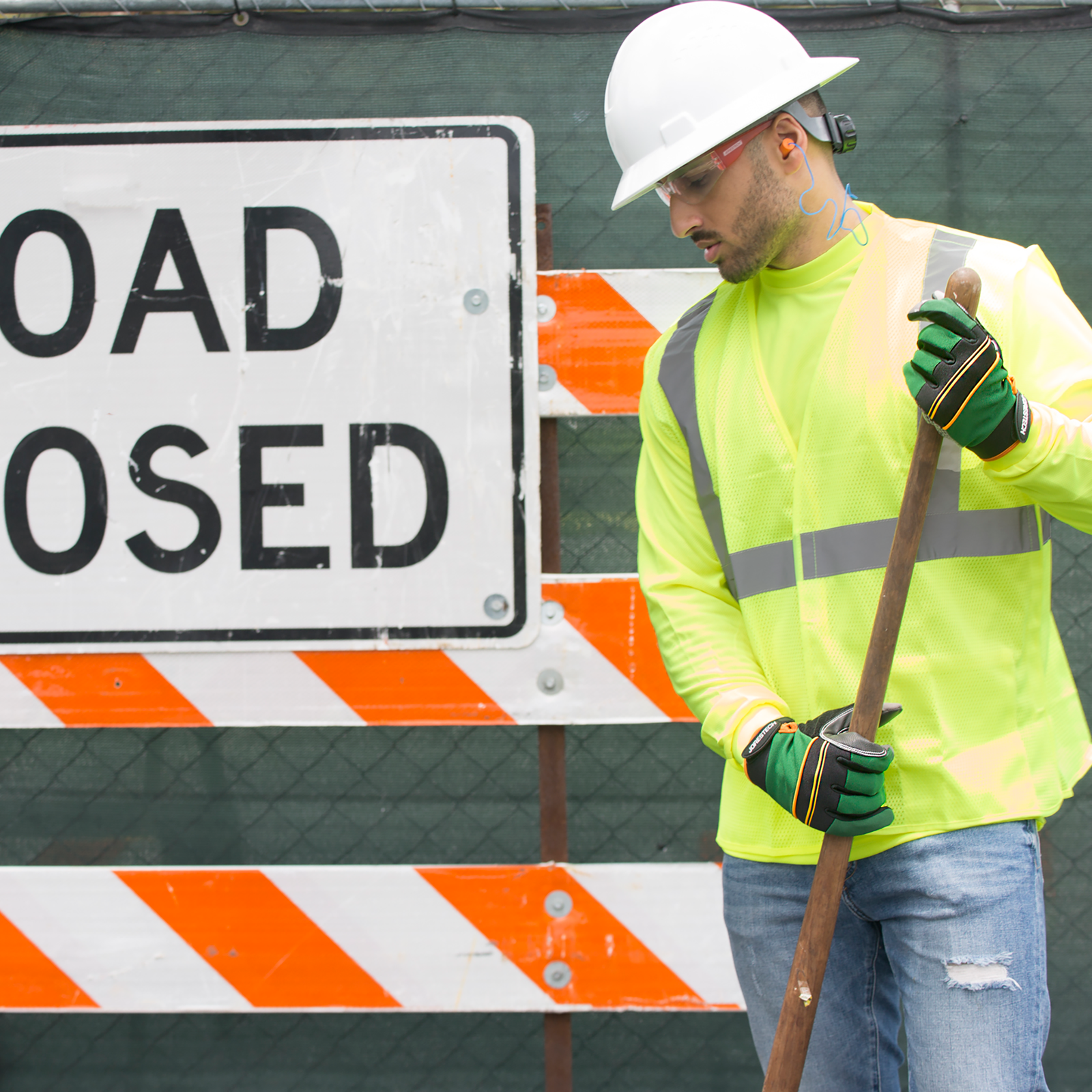 Safety Work Gloves with Anti-Slip Silicone Dotted Palms