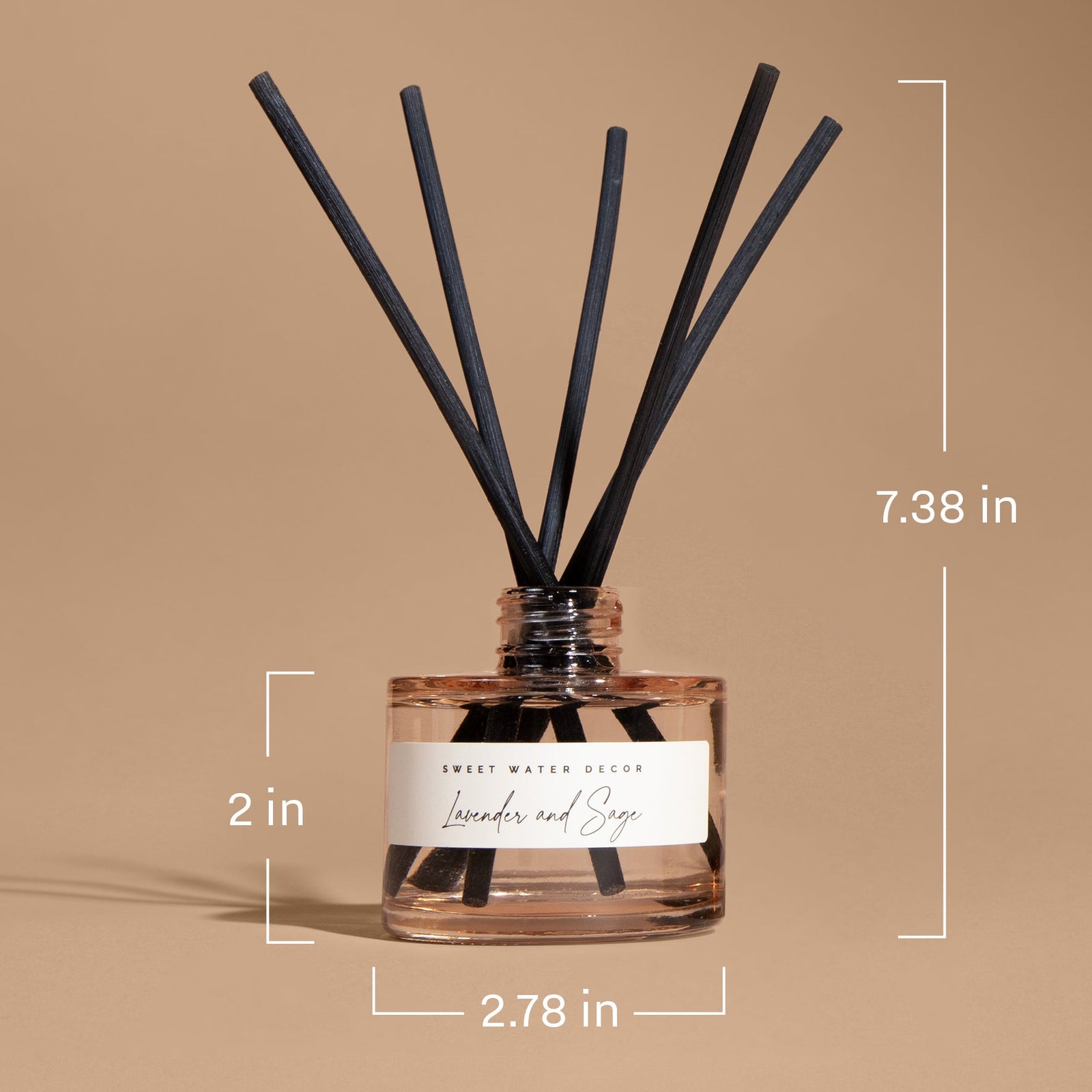 Palo Santo Patchouli Tinted Glass Jar Reed Diffuser