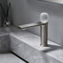 Lumina crystal Single Handle Single Hole Bathroom Sink Faucet with Pop up drain overflow