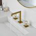 Crystal handle 3-hole deck-mount sink faucet, include a pop-up drain with overflow
