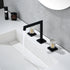 Crystal handle 3-hole deck-mount sink faucet, include a pop-up drain with overflow