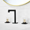 Crystal handle 3-hole deck-mount sink faucet, include a pop-up drain with overflow
