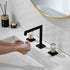Crystal handle 3-hole deck-mount sink faucet, include a pop-up drain with overflow