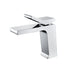 Chrome Single handle bathroom basin faucet with pop up overflow brass drain