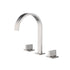 Chrome waterfall three holes two handle bathroom basin faucet with pop up overflow brass drain