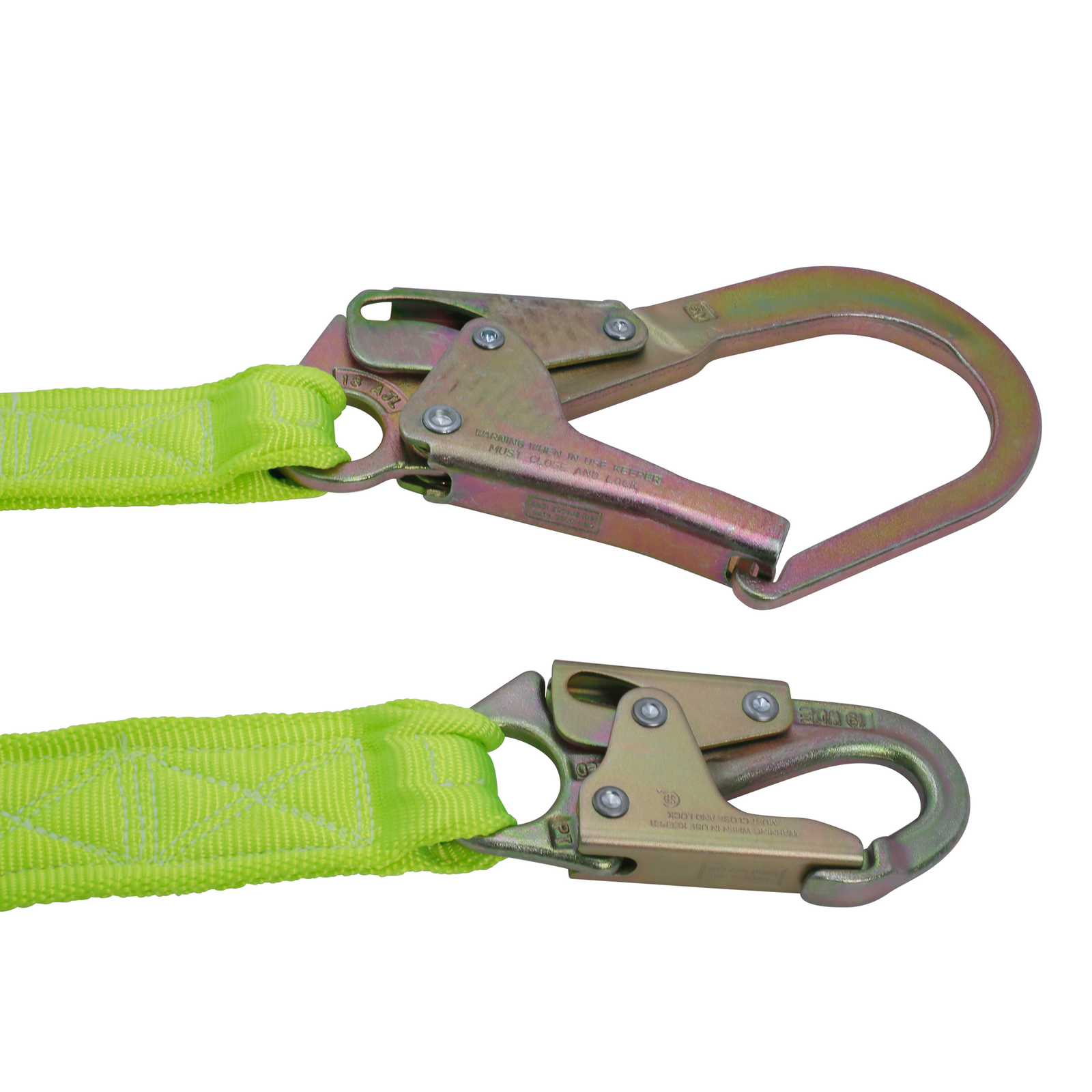 Single Leg Internal Shock-Absorbing Lanyard with Snap Hook and Scaffolding Hook