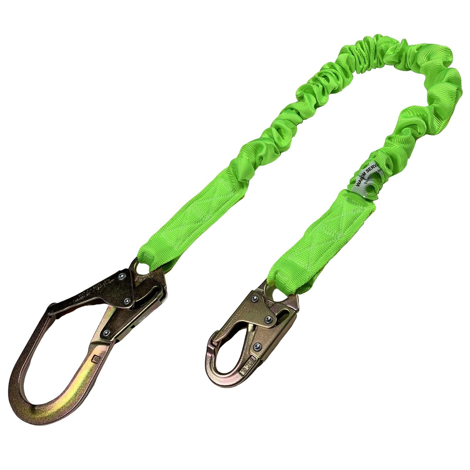 Single Leg Internal Shock-Absorbing Lanyard with Snap Hook and Scaffolding Hook
