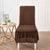 Premium Textured Seersucker High-Stretch Washable Dining Chair Slipcovers with Skirt