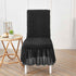 Premium Textured Seersucker High-Stretch Washable Dining Chair Slipcovers with Skirt