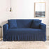 High-Quality Seersucker Stretch Sofa Slipcover with Elastic Bottom and Skirt Washable Furniture Protector for Kids and Pets 1/2/3/4 Seater Options