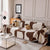Modern Abstract Chenille Sofa Cover, Large Soft Throw Blanket with Tassels for Couch