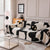 Modern Abstract Chenille Sofa Cover, Large Soft Throw Blanket with Tassels for Couch