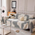 Modern Abstract Chenille Sofa Cover, Large Soft Throw Blanket with Tassels for Couch