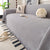 Textured Woven Modern Sofa Cover, Natural Blend Decorative Couch Throw Blanket