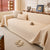 Natural Textured Linen Couch Cover, Breathable & Hypoallergenic Furniture Protector