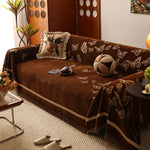 Butterfly Jacquard Soft Couch Blankets Cover for Couch Reversible Modern Sofa Slipcover Throw Covers