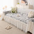 Botanical Sofa Cover with Chiffon Skirt, Floral Couch Throw Blanket for All-Season