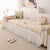 Botanical Sofa Cover with Chiffon Skirt, Floral Couch Throw Blanket for All-Season