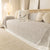 Sofa Cover Throw with Lace Trim & Pom-Pom Fringe, Decorative Couch Cover Blanket