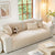 Floral Cotton Quilted Sofa Cover, Non-Slip Couch Protector with Scalloped Edges