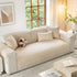 Floral Cotton Quilted Sofa Cover, Non-Slip Couch Protector with Scalloped Edges