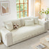 Floral Cotton Quilted Sofa Cover, Non-Slip Couch Protector with Scalloped Edges